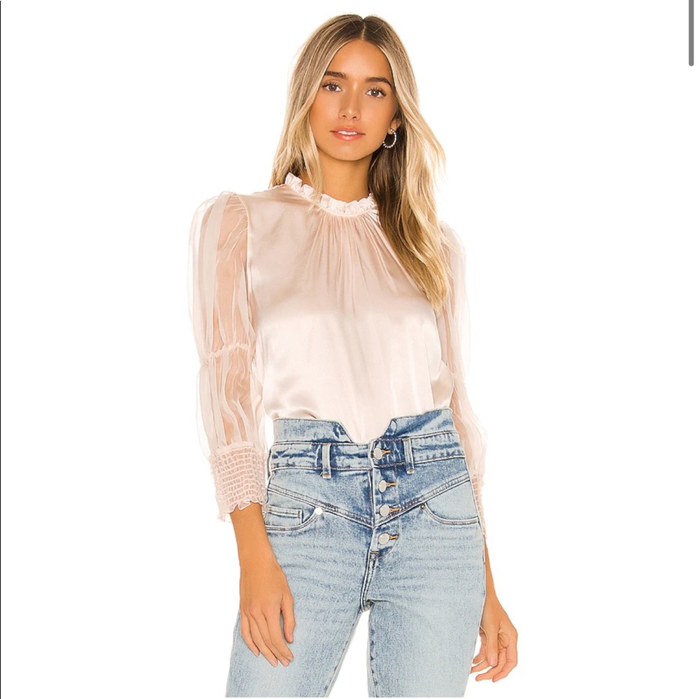 Amanda uprichard Dionne Blouse in Biscotti